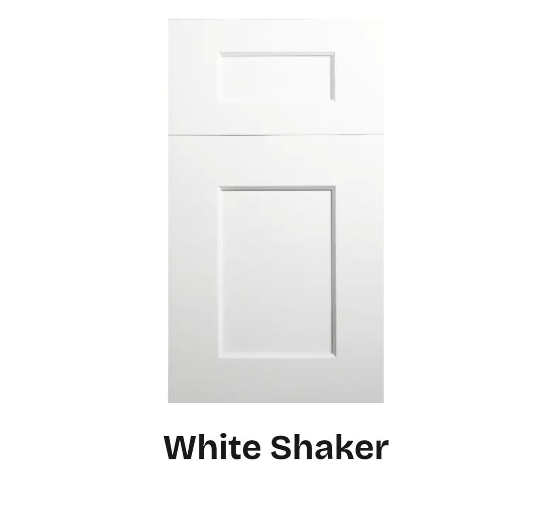 White Shaker cabinet door